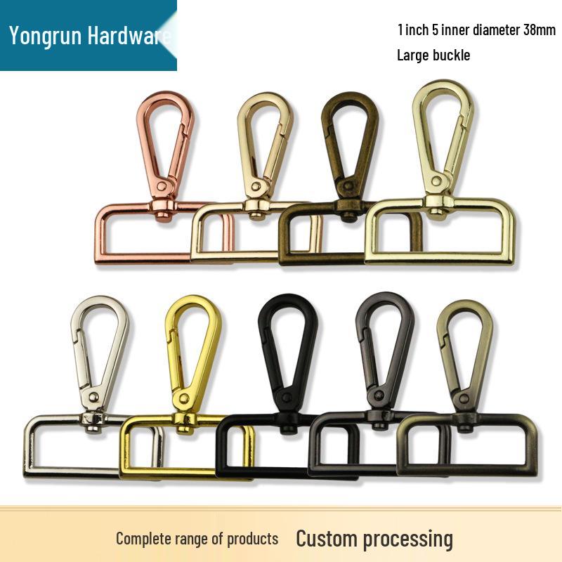 

1.5-Inch Large Plate Lobster Clasp Hook for Luggage/Strap, 3.8 cm Inner Diameter Rose Gold