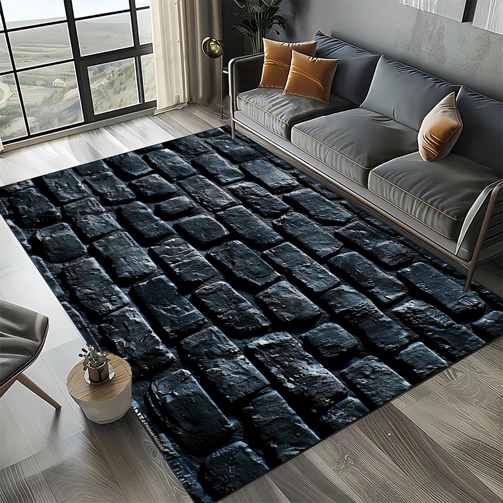 27 Style New Brick Stone Building Wall Originality Rug Carpet for Living Room Bedroom Home Decor,kids Non-slip for Sofa Doormat