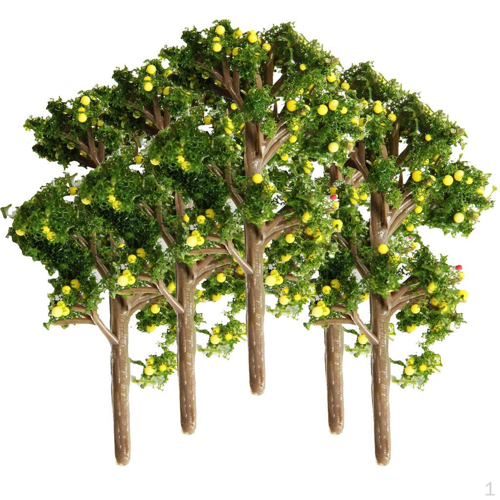 5 Pcs. Model Trees Train Railways Architecture Landscape Layout циан