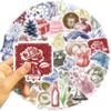 50 Cartoon Retro Imprint Stickers Decorate Notebook Suitcase DIY Waterproof Stickers
