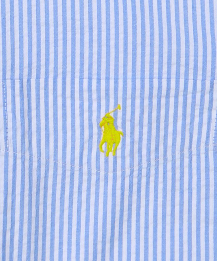 POLO RALPH LAUREN Custom Fit Seersucker Hemd - Blau