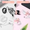 6 Pcs Cord Organizer, Leather Pink Bow Cord Keeper Cable Organizer USB Holder Reusable Multipurpose Cables Management Strap for Earphone, Phone