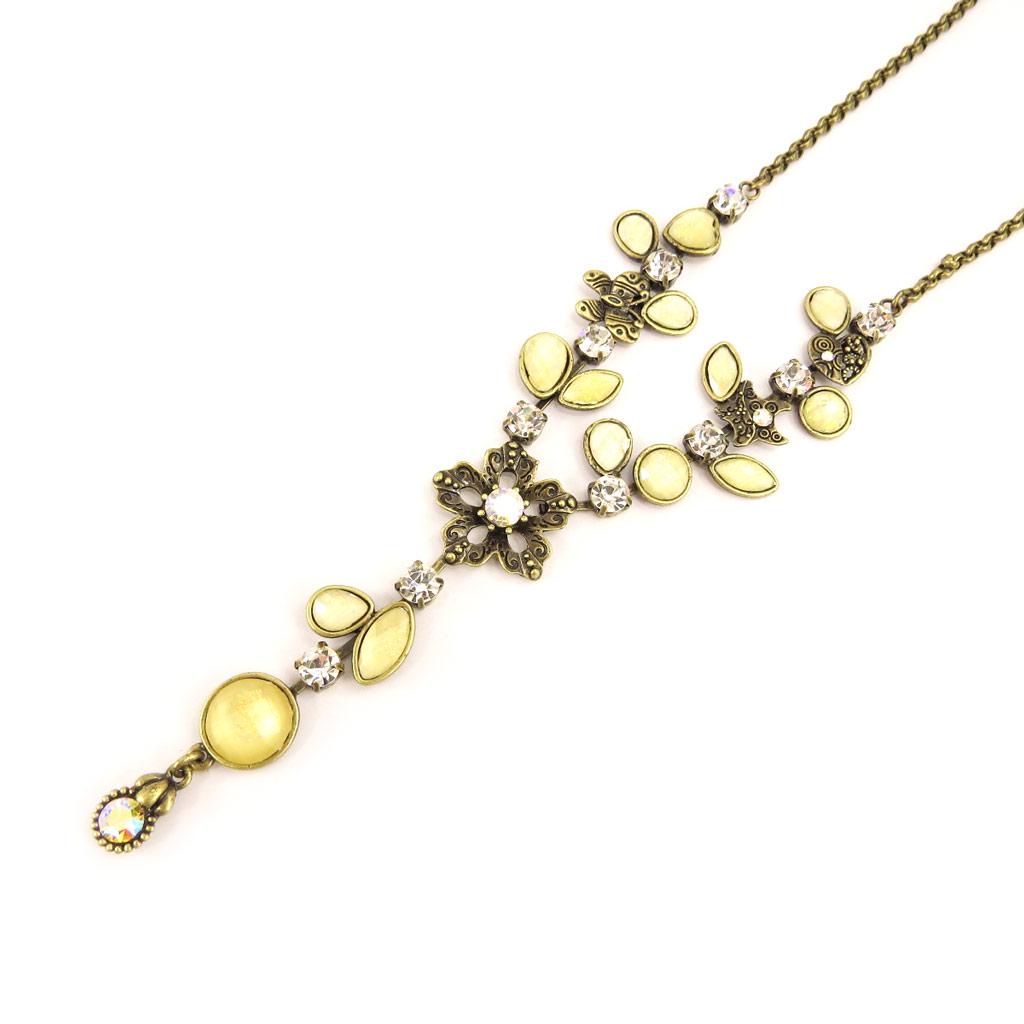 Les Trésors De Lily [D6191] - Designer Necklace 'Sissi' Ivory