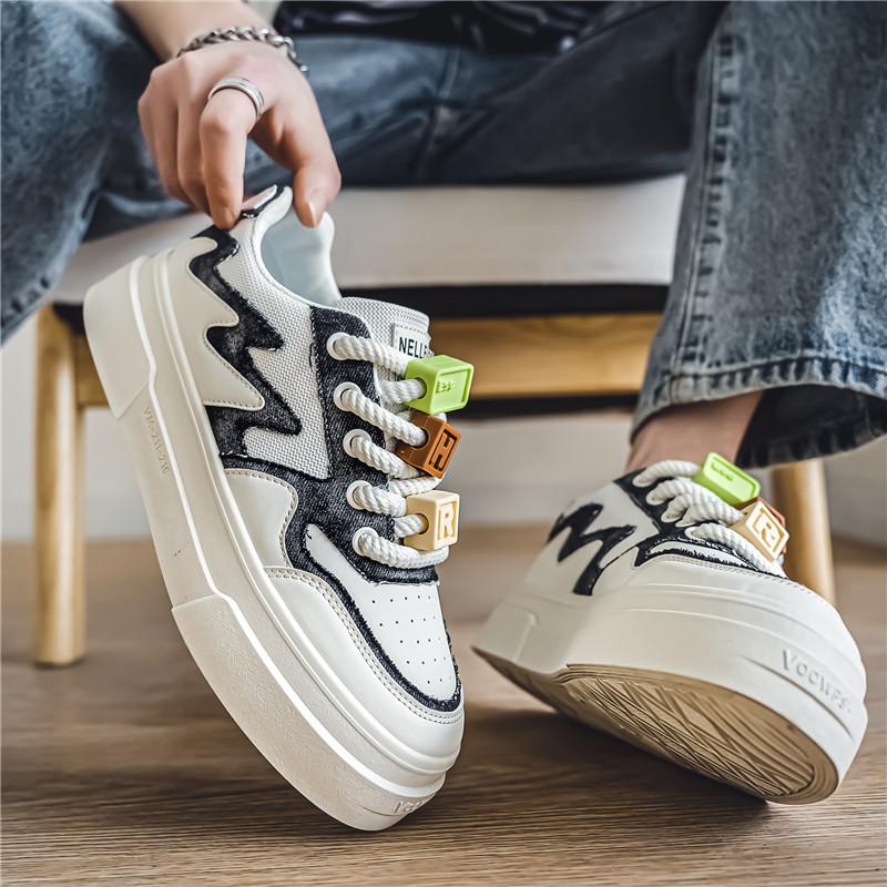 39-44 Nowe Outdoorowe Białe Buty Męskie Sneakersy Casualowe Luksusowe Designerskie Tênis Masculino Buty na Platformie dla Chłopca Odporne na Zużycie