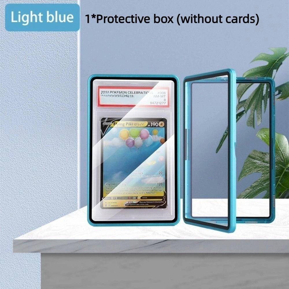 Aluminium Frame PSA/CGC Graded Cards Protector UV Protection Double-sided Glass Card Protective Case Transparent Durable