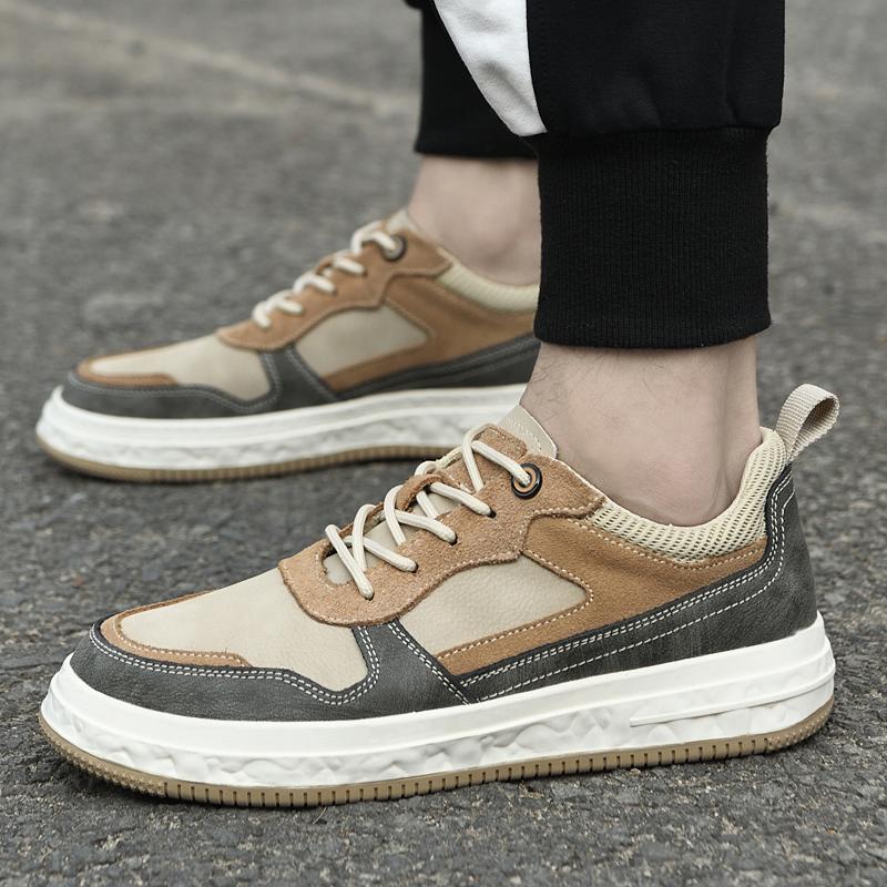 Fashion All-match Leather Breathable Male Driving Shoes 2024 New Arrival Male Comfortable Sneakers Luxury Brand For Men Skate Shoes Men