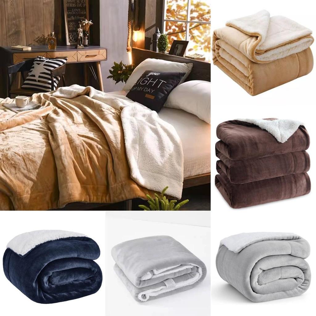 Coral Simplified Fleeces Blanket Thickened Double Layer Lounge Bed Supplies
