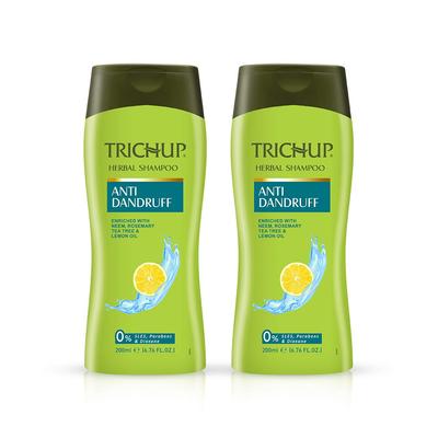 Anti-Dandruff Herbal Shampoo 200ml X Pack of 2 with Neem, Tea Tree & Rosemary for Healthy Scalp