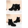New Autumn Fashion Boots Women Fur Winter Warm Pointed Ankle Boots Sexy High Heel Rhinestone Decoration Zipper Women Boots