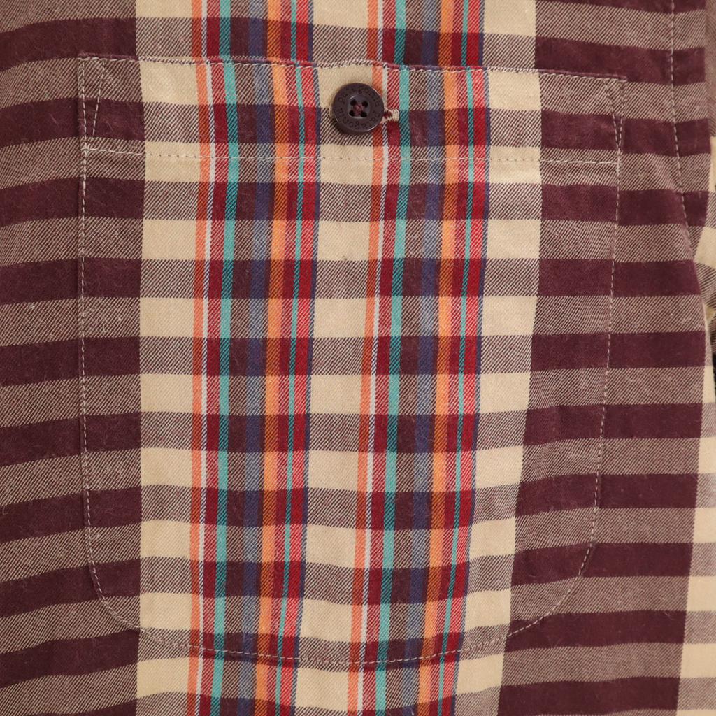 patagonia Check Pattern Long sleeve shirt S Beige 53837 Outdoor Men's Used