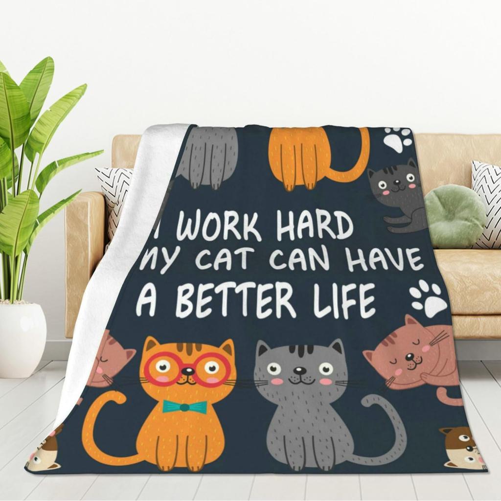 Brown Rust Color Printed Blanket for Sofa Bed Travel Camping Living Room Office Conditioning Blanket for All Seasons Gifts