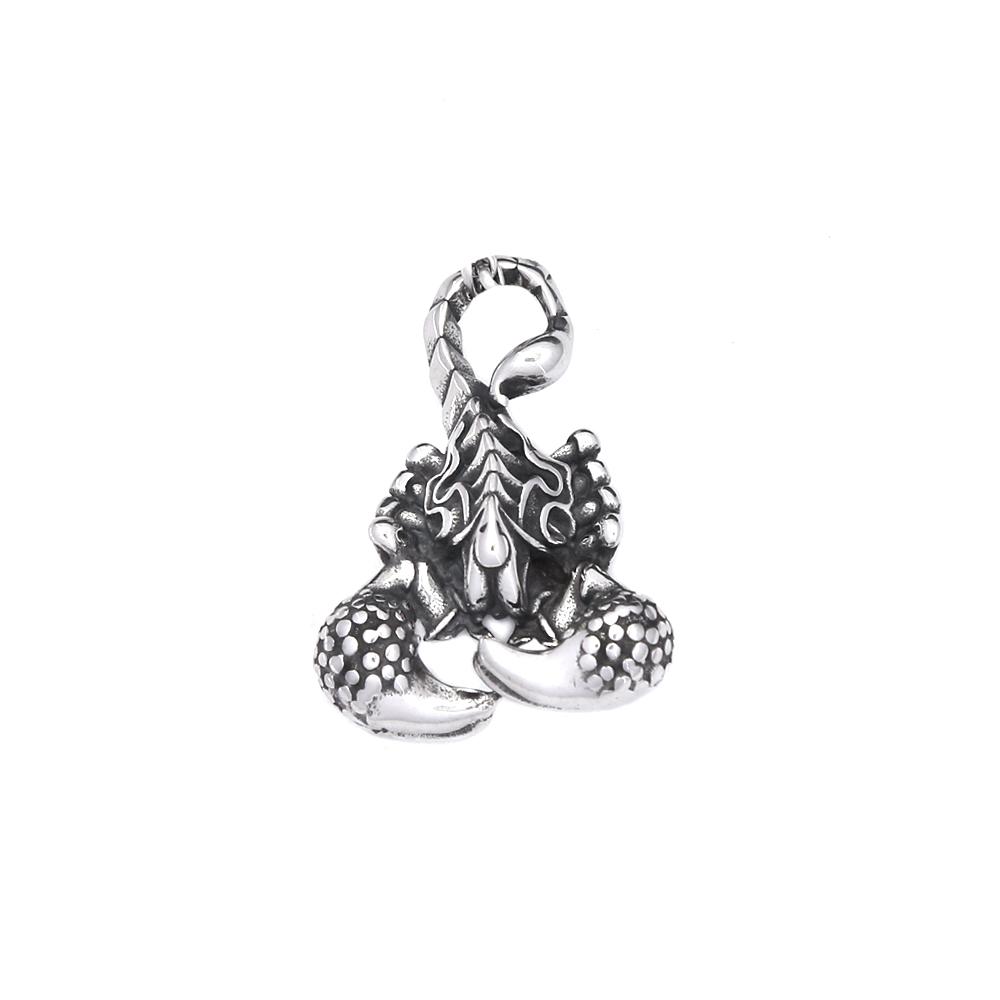 Gothic Animal Scorpion King Pendant Necklace Stainless Steel Men's Unique Punk Metal Sliding Pendant Party Jewelry Gifts