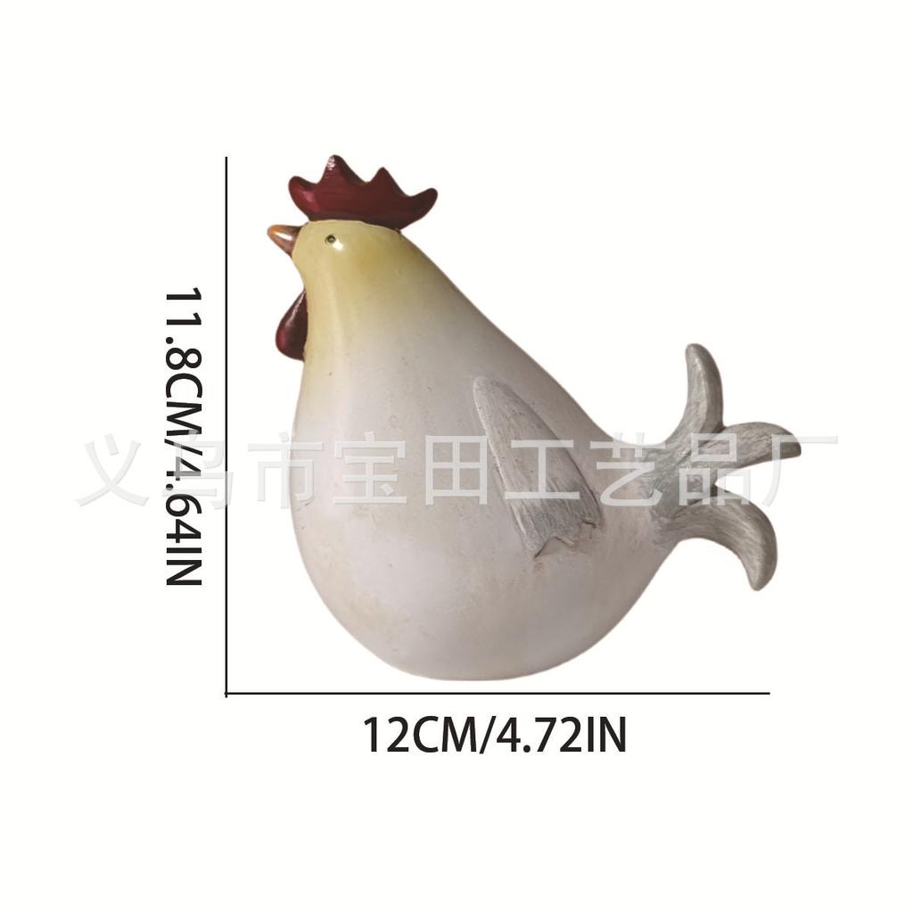 1 Cute Hen, Baby Chicken Statue, Creative Resin Animal Statue, Suitable for Garden Decoration