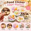 Push Button Food Clicker Fidget Keychain Button Press Click Keyring  Backpack Pendant