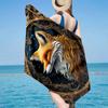 Herbstfuchs Porträt Strandtuch, Superweiche Mikrofaser, Geschenk für Sie/Ihn, Geburtstag, für Pool, Strand, Reisen, Heimdekoration Fan-Geschenke