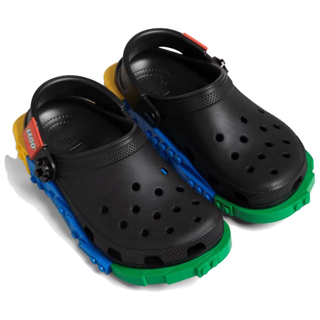 Crocs × LEGO Round Toe Platform Outdoor Breathable Clogs Unisex Black 211873-001