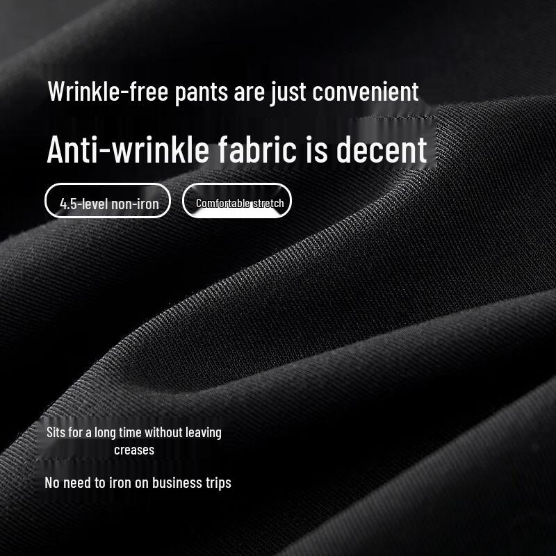 Hongdou Men's Wrinkle-Free Business Suit Trousers