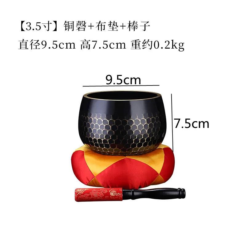 

Медная чаша Будда Звуковая чаша Буддийские принадлежности Тибетские чаши Жертвенная музыкальная терапия Тибетские поющие чаши Набор ковриков Палочка