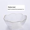 ZISIZ Gold-Rimmed Glass Serving Bowl