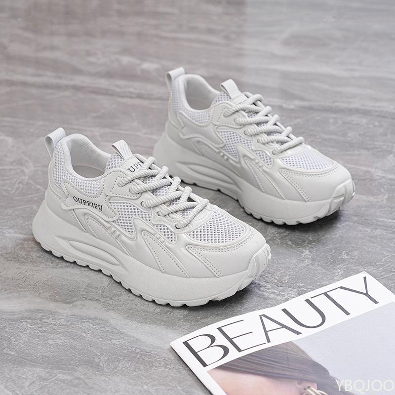 Spring Summer New Women's Sports Shoes Knitted Mesh Outdoor Sports Leisure Lightweight Soft Bottom Breathable Running Shoes