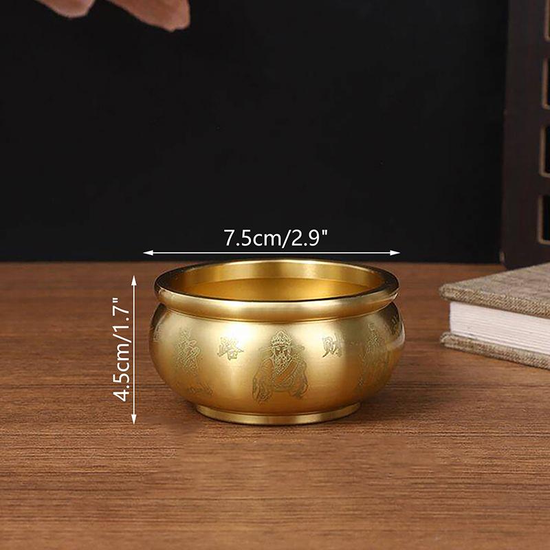 Cornucopia Brass Fortunate Attract Wealth Good Luck Magical Power Treasure Bowls Desktop Small Ornament Home Decor