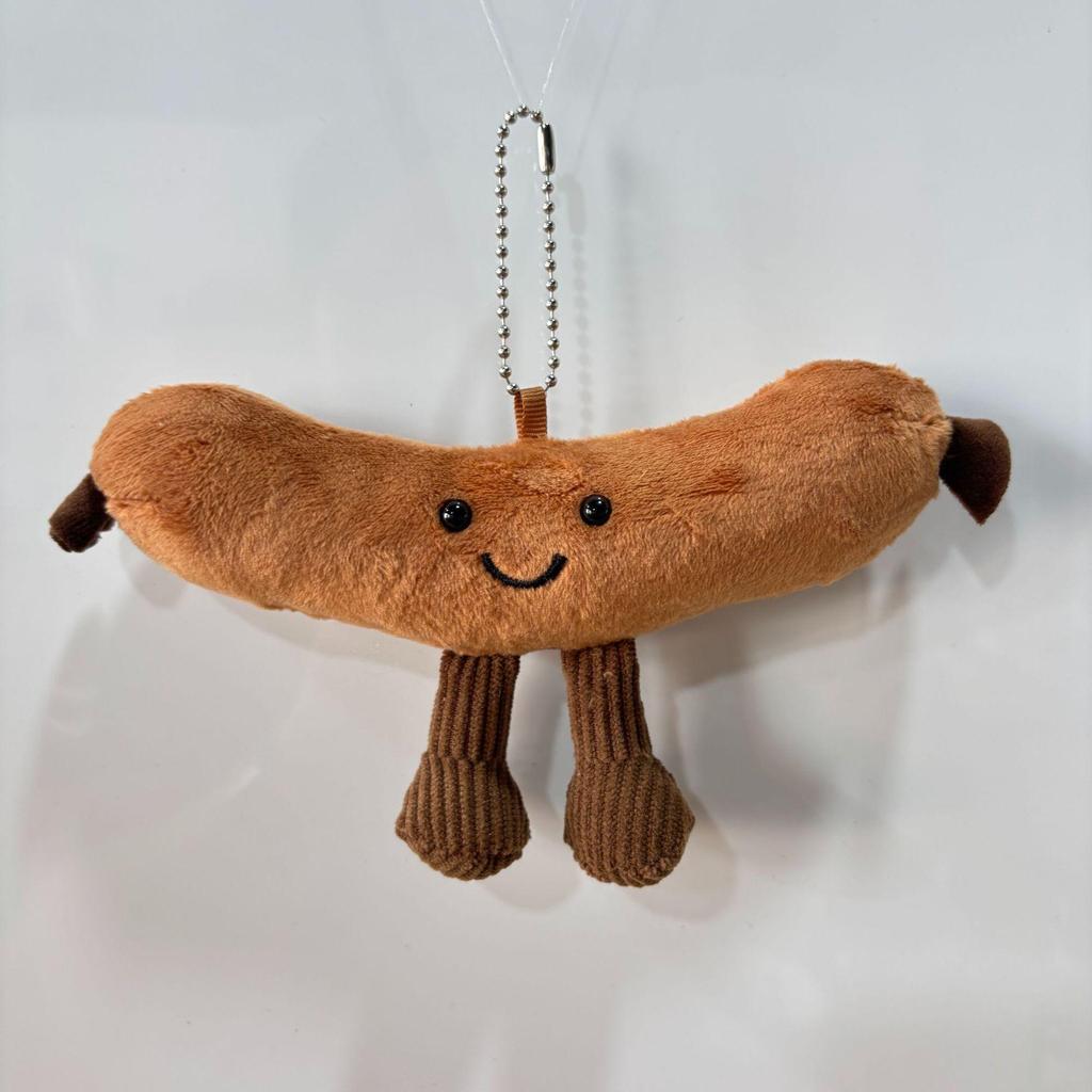 Roztomilý Kreslený Hamburger a Hranolky Plyšový Batoh Přívěsek na Klíče Panenka