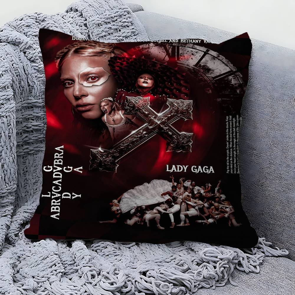 

Singer LLady Gaga Pillow Gift Home Office Decoration Pillow Bedroom Sofa Car Cushion CoverPillow Case 30x30 cm