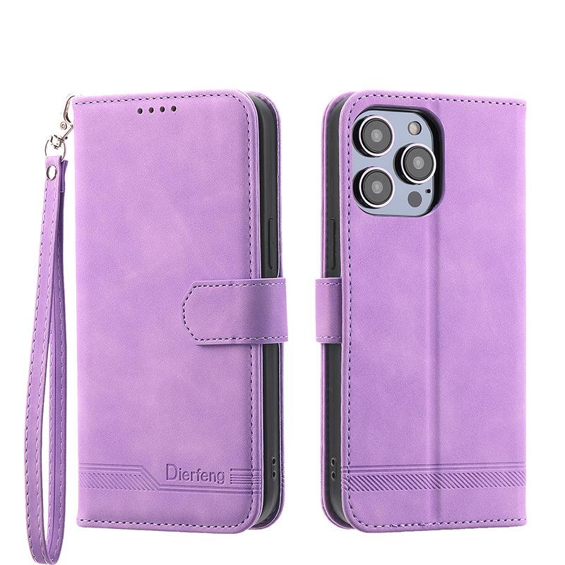 Foreign Trade Flip Card Protective Case, Suitable for Iphone15 Mobile Phone Leather Case Samsung Skin-sensitive Magnetic Suction Sharp MOTO