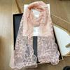 Lightweight Sunscreen Shawl Breathable Mesh Silk Scarf Elegant Lace Scarf  Spring
