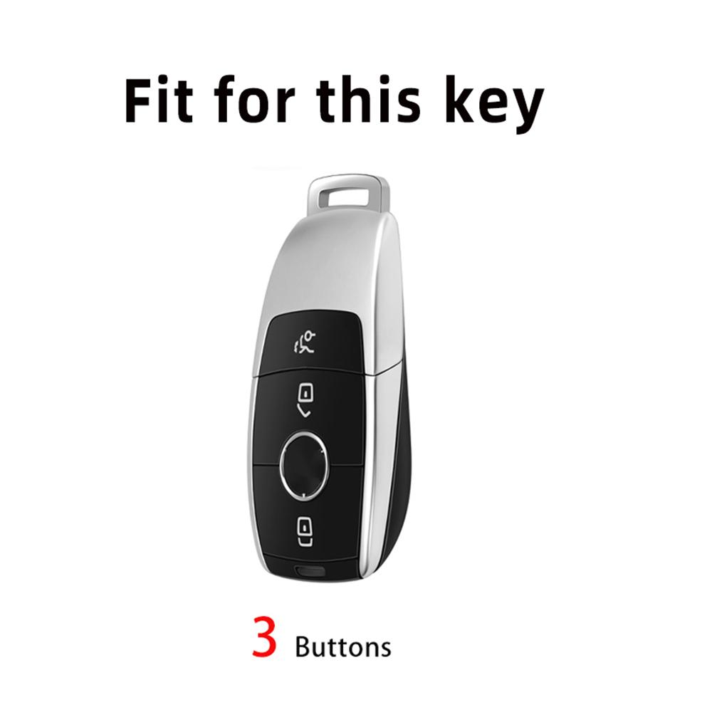 3 Buttons Auto Shell Bag Gun Grey TPU Car Key Cover Case For Mercedes Benz W177 W205 W213 W222 G63 X167 Maybach A E G GLS Class