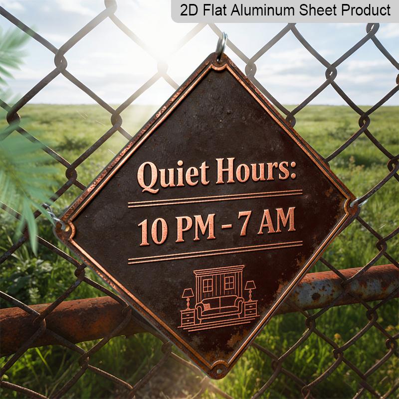 2D Flat - 1pc, Themed Around Quiet Living Habits, Wall Gift for Lifestyle Enthusiasts, Vintage Metal Sign, Suitable for Decorating Bedrooms