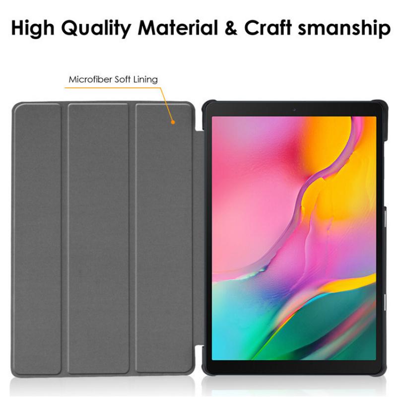 For Galaxy Tab A 10.1 T580 T585 Tri-Fold Tablet Leather Case P580 Flip Cover