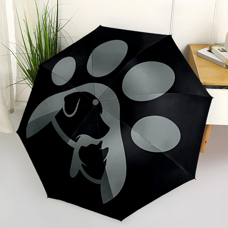 1pc Paw Prints Automatic Opening/Closing Umbrella with Operation & Windproof Canopy - Folding Design, Holiday Gift yy260225116