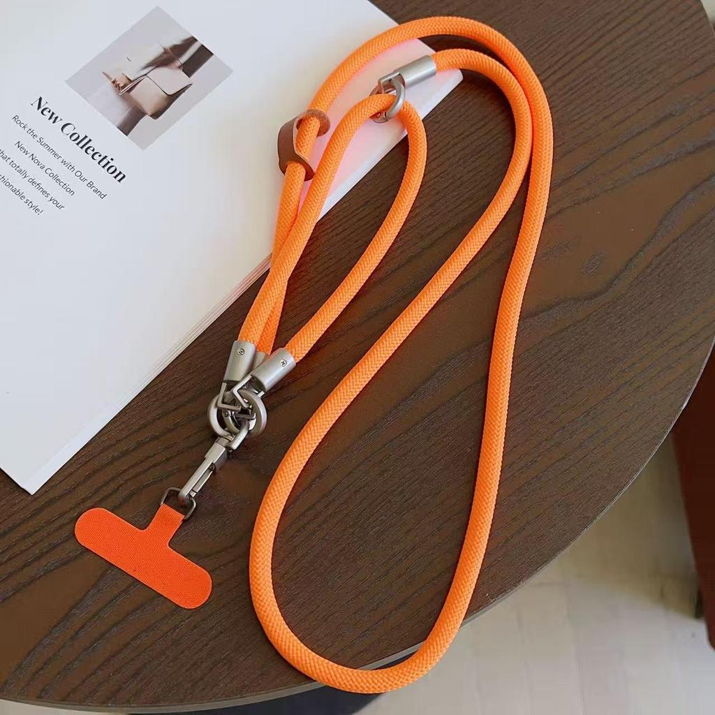 Dual-Function Anti-Lost Crossbody Phone Lanyard with Detachable Wrist Strap and Metal Buckle