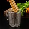 Stainless Steel Chopsticks Holder Cutlery Organizer Utensil Drainer Round Chopstick Cage Fork Spoon Storage Flatware Drying Rack