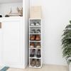 VidaXL Shoe Cabinet White 25x27x102 Cm Chipboard 808485