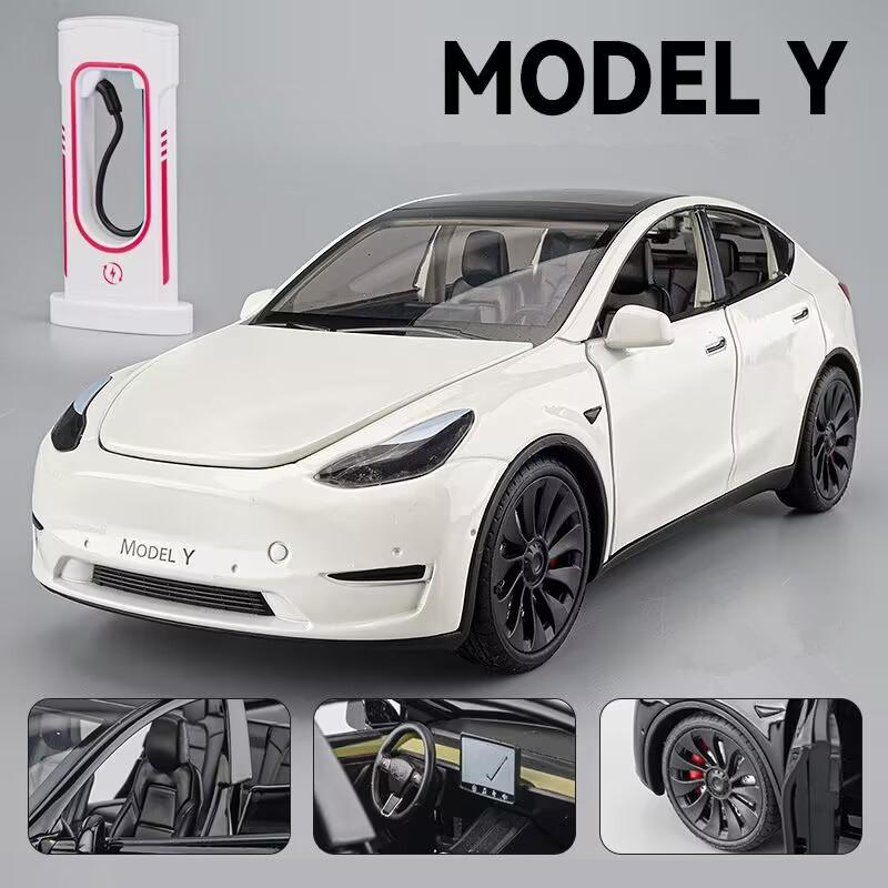 

1:24 Model Y 3 S SUV Alloy Car Model Diecasts Metal Toy Vehicles Car Model Simulation Sound and Light Collection Childrens Gifts