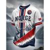 Nordik Viking Retro Stil 2026 Norveç Taraftar Forması Günlük Futbol Kısa Kollu erkekler için Nefes Alabilen Hızlı Kuruyan Yumuşak