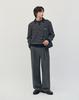 WORK ON BODY OFF Easyon Semi-Overfit Striped Collar Knit [Navy]