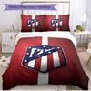 3pcs Duvet Cover Set (1*Duvet Cover + 2*Pillowcase, Without Core), football club Print Soft All‑Season Bedding Set, Home Bedroom Decor Gift