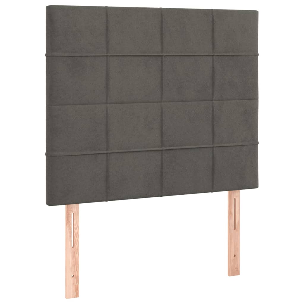 Vidaxl Bed Headboards, 2 Pcs, Dark Gray, 90X5X78/88 Cm, Velvet