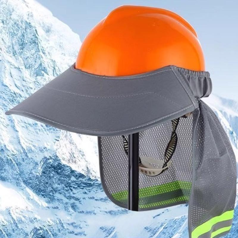High Visibility Adjustable Sun Cover for Helmet Hat Lightweight Polypropylene Construction 4 Color
