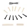 2Sets Metal Puller Bridge Pin Puller Black And Ivory Pegs Replacement Parts  For Acoustic Guitar