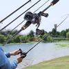 Casting Fishing Rod Reel Combos 2.1m 4 Sections Baitcasting Rod and 13BB Casting Reel