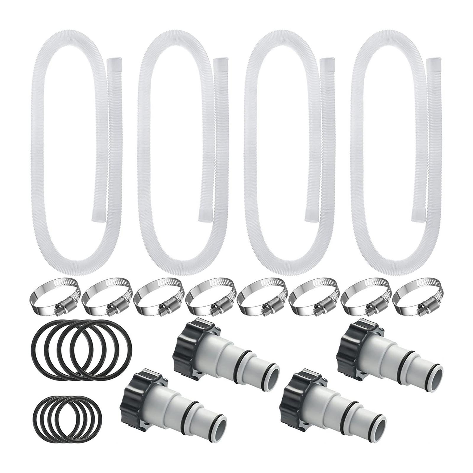 White Pool Replacement Hose Versatile and Long lasting Suitable for All Filter Systems Home Bedroom Dormitory Practical