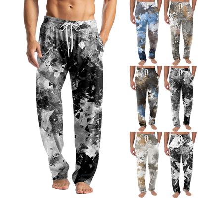 Herren Strickmode Print Tasche Freizeithose Schlafanzughose