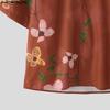 INCERUN Oversized Men Lapel Neck Short Sleeve Floral Print Casual Loose Shirts