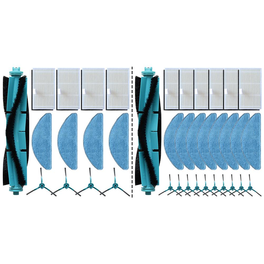1 Set für MEDION X41 SW / X41 SW+ / X42 SW+ Hauptseitenbürste Filter Wischmopp-Tuch-Set Staubsaugerzubehör Ersatzteil zum Austauschen