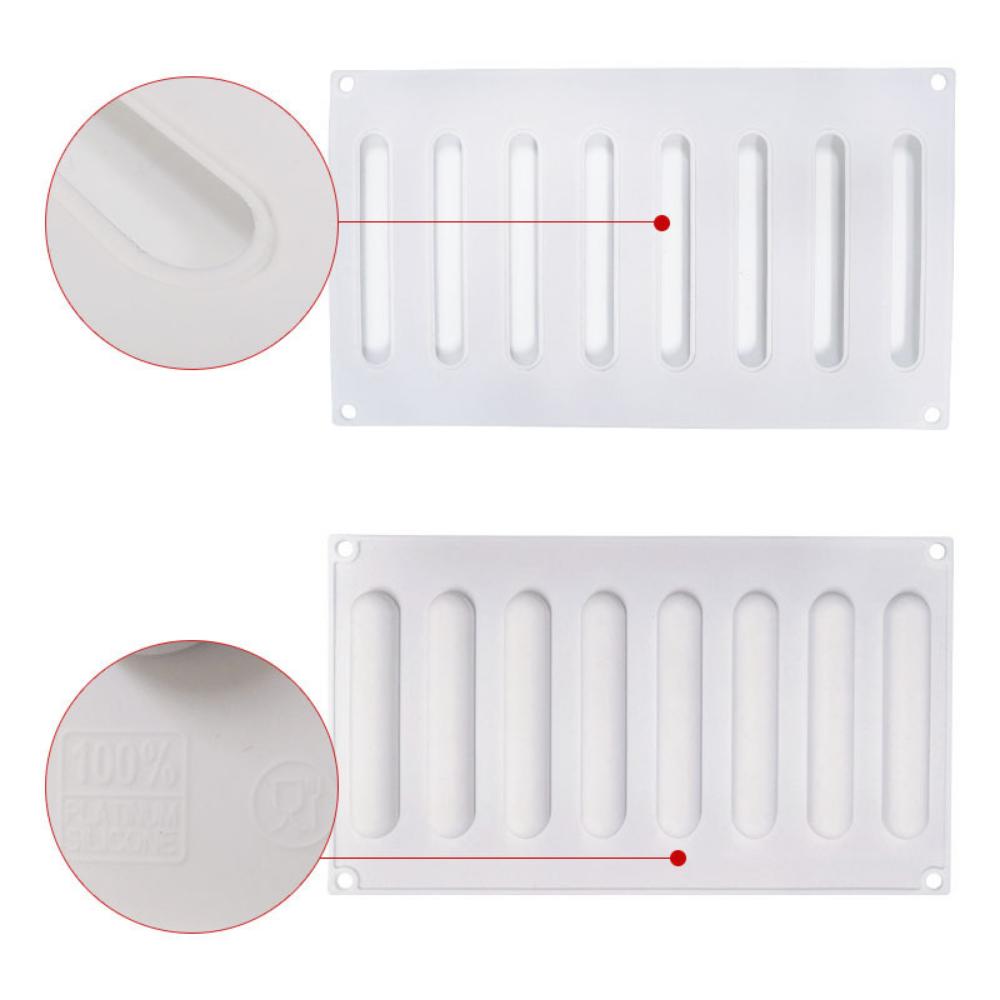8 Long Oval Silicone Mould Long Mousse Mould Pastry Mould Chocolate Mould