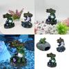 Fishtanks Decoration Resin Frogs Sign Figurine Shelter Cave Decorative Statue Fishtanks Fish Shelter Landscaping Hideouts